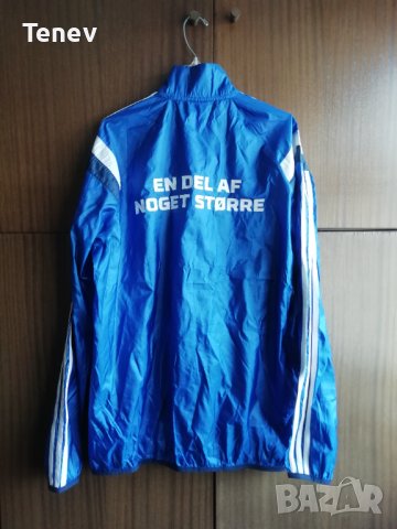 Denmark Adidas оригинална ветровка яке Дания Размер М Горнище Горница , снимка 2 - Спортни дрехи, екипи - 43356080