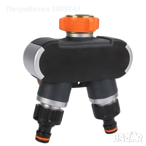 Двупосочен разпределител за градински кран 2-в-1: Сплитер за маркуч с независими вентили (3/4" и 1"), снимка 13 - Други инструменти - 53374109