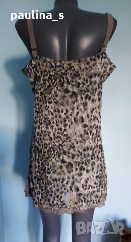 Нощница / туника / неглиже от еластична дантела "Zizzi"® / леопардов принт , снимка 5 - Нощници - 33326863