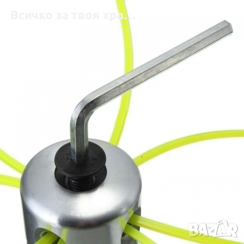 Алуминиева глава (с парченца корда) за храсторез,тример, снимка 6 - Градинска техника - 32206054