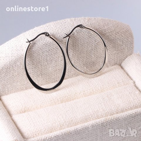 Обеци  - Овални висулки супер ефектни ! BN103, снимка 3 - Обеци - 28691464