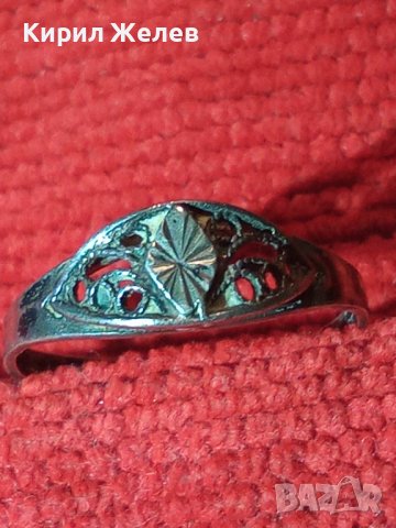 СТАР СРЕБЪРЕН ПРЪСТЕН ВИСОКА ПРОБА СРЕБРО МАЙСТОРСКА ЮВЕЛИРНА РЪЧНА РАБОТА 22246