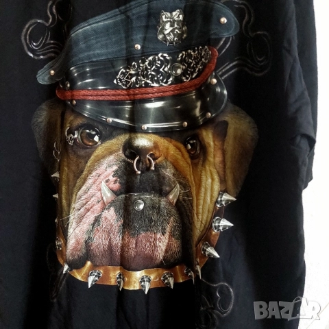 3D Тениска с булдог в шапка от Рок Чанг, снимка 8 - Тениски - 52144874