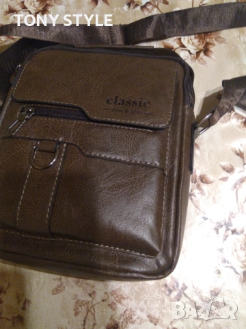 Classic Нова Мъжка Кожена Чанта , снимка 7 - Чанти - 51610560