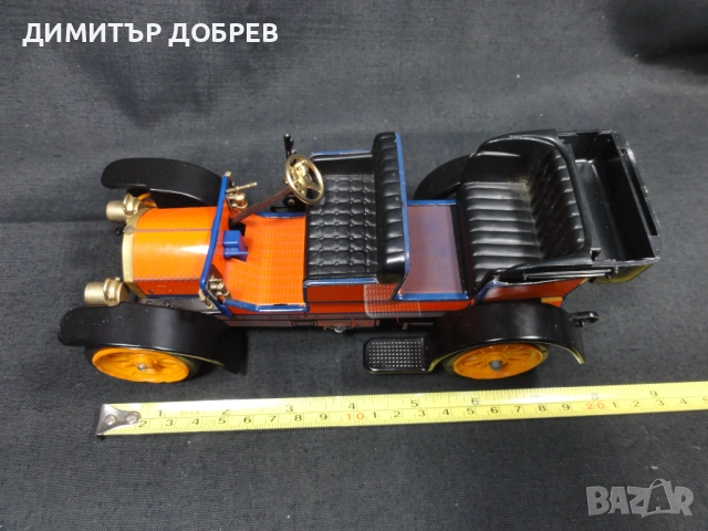 СТАРА РЕТРО ЛАМАРИНЕНА КОЛА ИГРАЧКА MERCEDES SIMPLEX 1902 SCHUCO GERMANY, снимка 9 - Колекции - 52200344
