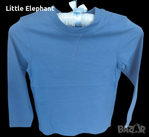 Блузка с дълъг ръкав за 4-5 годишно момченце тъмно синя,plein,Англия/нова