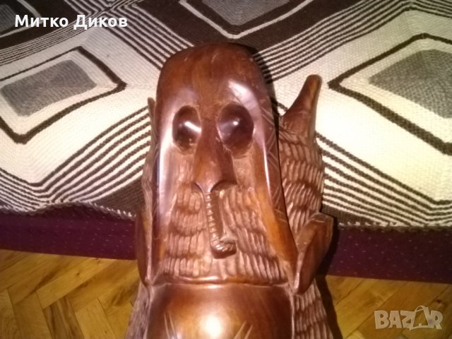 Африканска маска от желязно дърво -голяма -Н- 83см и тeжка-5kг, снимка 4 - Декорация за дома - 27707472