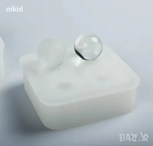 2,5 см топче 4 топчета сфера силиконов молд форма фондан смола шоколад гипс декор, снимка 2 - Форми - 51317164