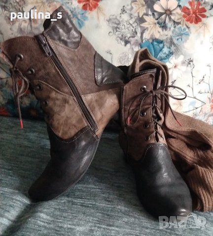 Уникални маркови боти "Think!" / естествена кожа , снимка 3 - Дамски боти - 43682780