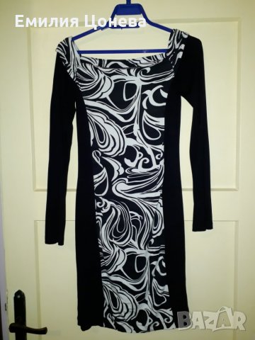 Рокля черно и бяло, снимка 3 - Рокли - 26964237