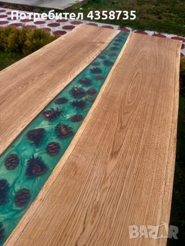 Трапезна Маса с Епоксидна смола, снимка 6 - Маси - 53126231