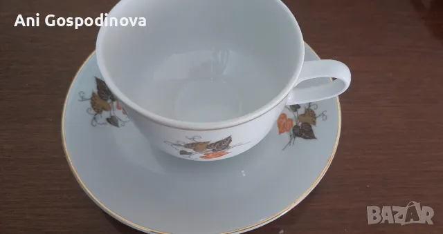 НОВ Сервиз за чай с подарък захарничка, снимка 2 - Сервизи - 47323293