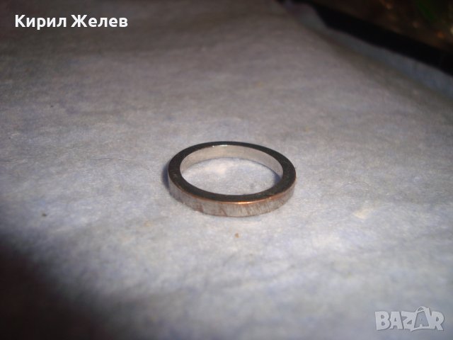 СТАР КРИСТАЛЕН СРЕБРИСТ АРТ ПРЪСТЕН ХАЛКА 27703, снимка 4 - Пръстени - 37451504