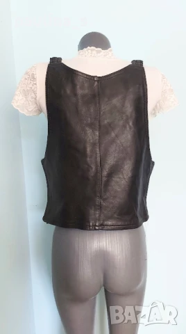 Три различни броя / Марков елек от естествена кожа, един рокерски , снимка 18 - Елеци - 51314004