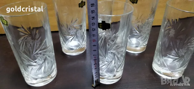 кристални чаши за вода , снимка 6 - Антикварни и старинни предмети - 48562806