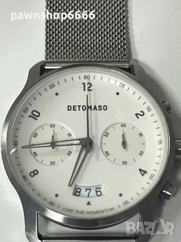 Часовник  Detomaso ЛИМИТИРАНА ИЗДАНИЕ СРЕБРИСТО / БЯЛО, снимка 9 - Мъжки - 49011311
