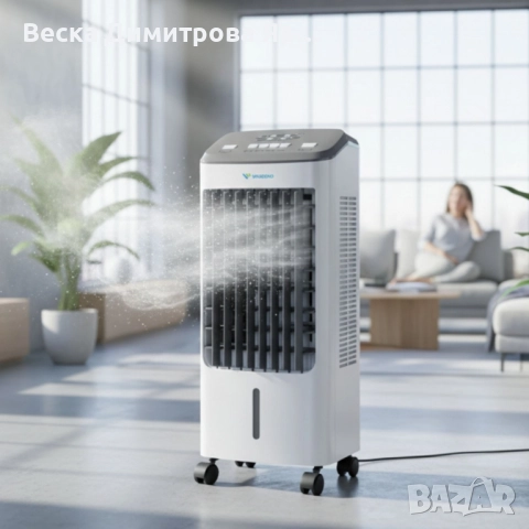 ЛИКВИДАЦИЯ WINDENO 2-в-1 Въздушен охладител и овлажнител – 23 x 22 x 52 cm , снимка 2 - Вентилатори - 52052776