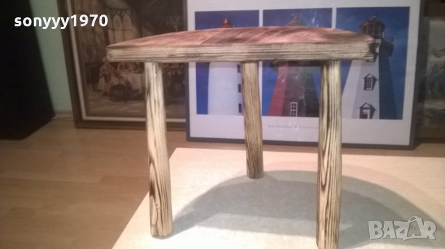 трикрако столче-арт антик-38х32х17см, снимка 5 - Колекции - 28184879