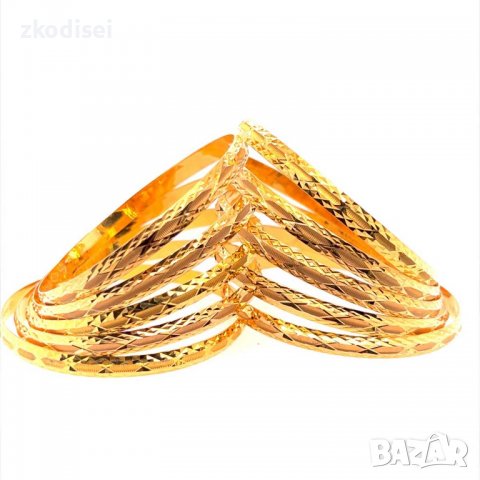 Златна дамска гривна 6,3гр. диаметър:7,0см. 14кр. проба:585 модел:12185-3, снимка 2 - Гривни - 38605613