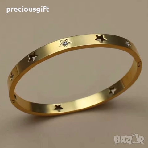 Дамска твърда гривна от неръждаема стомана