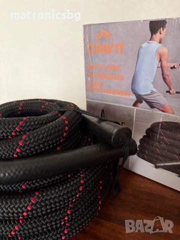 Въже за тренировка Crivit Battle Rope, снимка 2 - Фитнес уреди - 52043571