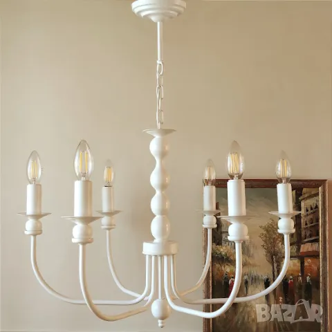 Модерен метален аплик тип свещ и с текстилна шапка - класическа стенна лампа, снимка 6 - Лампи за стена - 47425863