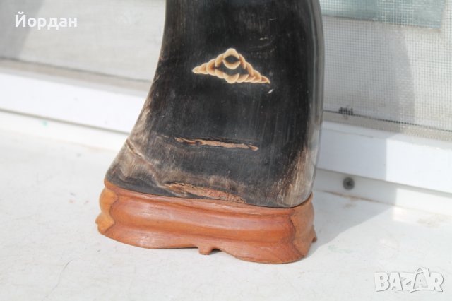 Два рога с резби , снимка 9 - Колекции - 38387450