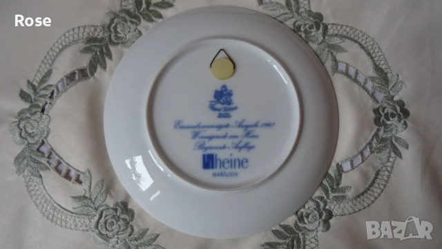 Vintage колекционерски коледни чинии за стена от Tettau, снимка 14 - Декорация за дома - 52300512