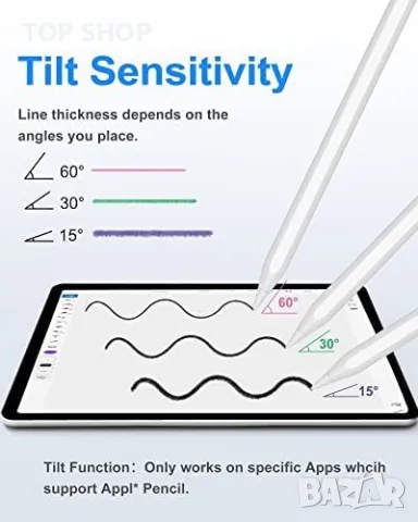 Нова писалка стилус за таблет iPad прецизен връх Писане/рисуване Айпад, снимка 7 - Захранвания и кутии - 49922844
