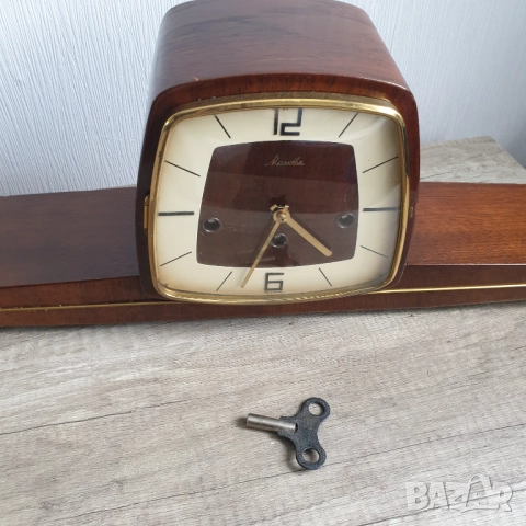 Настолен каминен часовник Mauthe -60те години, снимка 4 - Антикварни и старинни предмети - 51963579