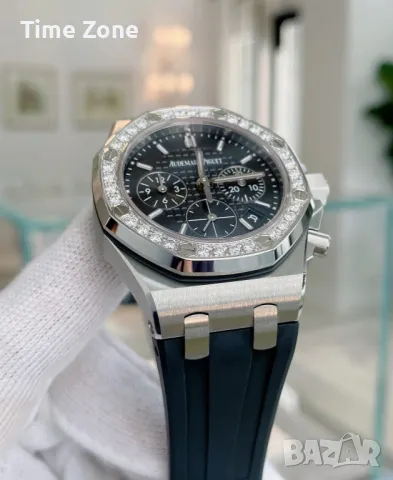 Audemars Piguet Royal Oak Offshore Chronograph 37mm Black Dial Diamond Дамски Различни Варианти, снимка 9 - Дамски - 48183057