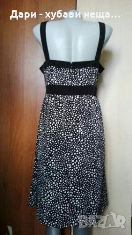 Елегантна рокля в черно и бяло👗🌹M/L,L👗🌹арт.1132, снимка 3 - Рокли - 33408793