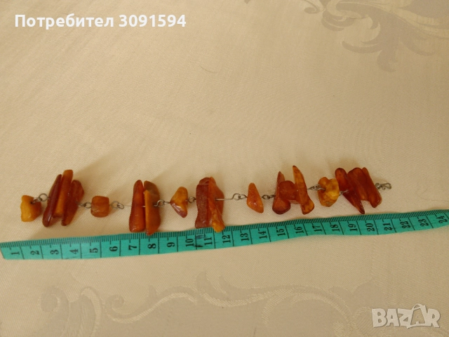 Стара Гривна от Необработен Кехлибар , снимка 3 - Антикварни и старинни предмети - 51695805