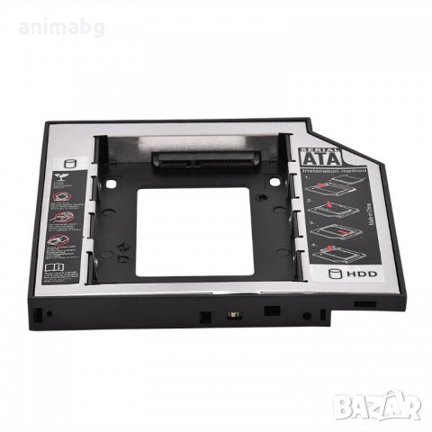 ANIMABG SSD/HDD 12.5mm Caddy адаптер за CD/DVD слот на лаптоп, снимка 4 - Други - 32265169