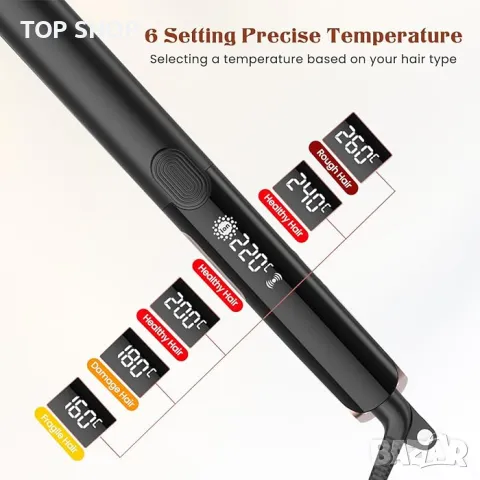 Нова Иновативна Преса за Права и Къдрава Коса с Негативни Йони жени прическа, снимка 5 - Преси за коса - 49265194