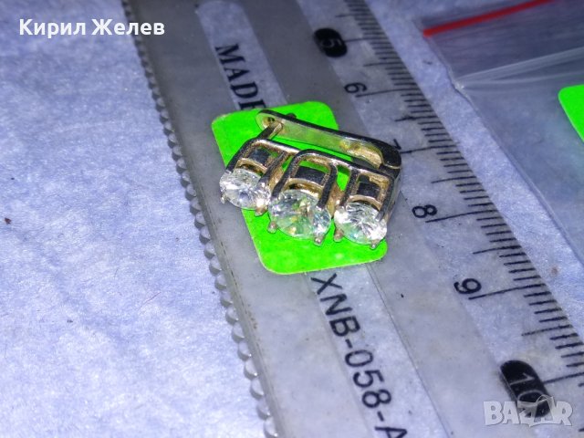 ПРЕКРАСНА СКЪПОЦЕННА СРЕБЪРНА АНГЛИЙСКА ОБЕЦА СРЕБРО 925 с БЛЕСТЯЩИ ФАСЕТИРАНИ ЦИРКОНИ 26514, снимка 4 - Обеци - 40532614