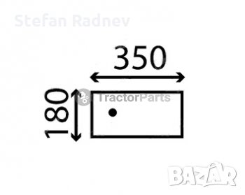 ЗАДНО СТЪКЛО (ПЛЪЗГАЩО, ДОЛНА ЧАСТ, ПЛОСКО) - JOHN DEERE 40, MASSEY FERGUSON 100,200, FIAT СЕРИЯ, снимка 1