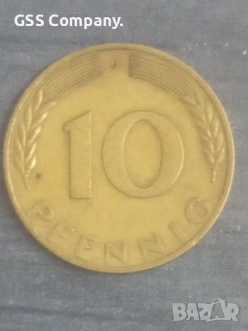 10 пфенинга (1970)марка,,J,,, снимка 1