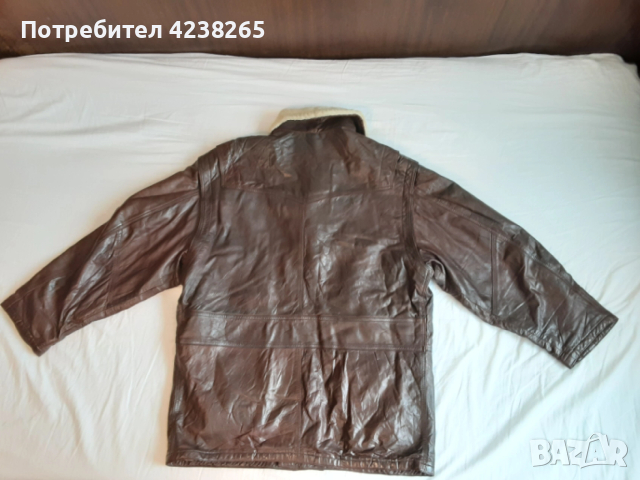 Яке "Marcos", естествена кожа, кафяво Made in Italy, снимка 4 - Якета - 52913263