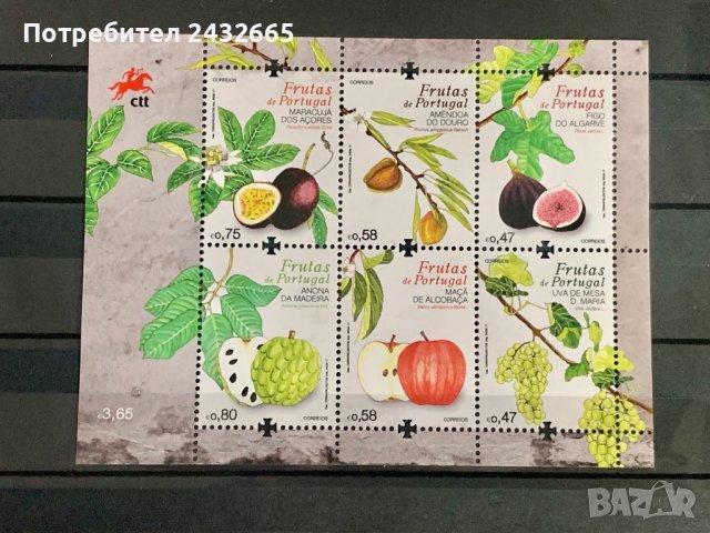 1065. Португалия 2017 = “ Флора. Плодовете на Португалия “ ,**,MNH, снимка 1