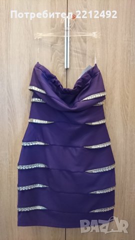 Къса рокля лилава (НОВА), снимка 1