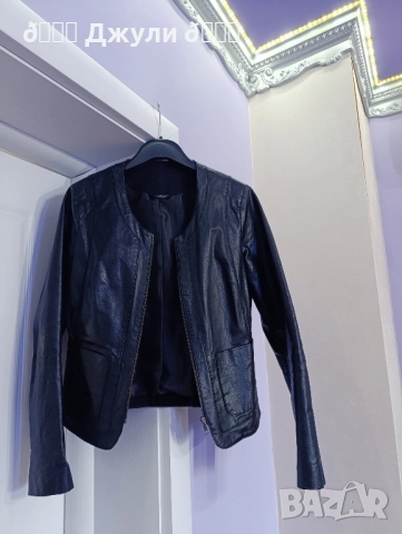 Стилно кожено яке от агнешка кожа, снимка 7 - Якета - 51589530