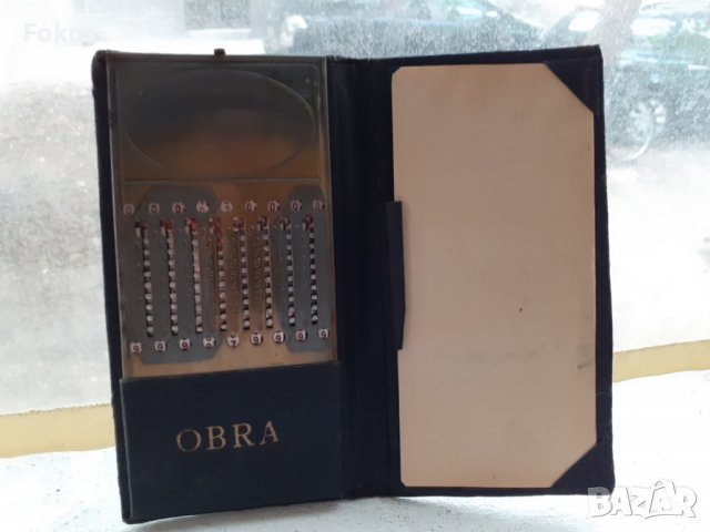Стар джобен механичен калкулатор Obra, снимка 3 - Антикварни и старинни предмети - 36926701