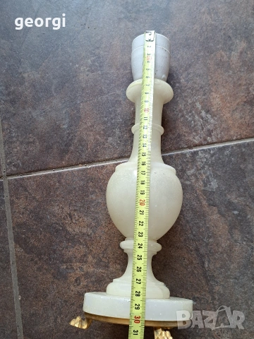 ретро италианска настолна лампа от алабастър 32/3, снимка 4 - Настолни лампи - 53141696