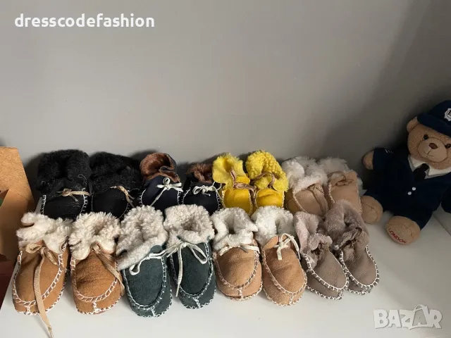 Сладурски бебешки буйки от естествена кожа, снимка 3 - Детски пантофи - 48039709