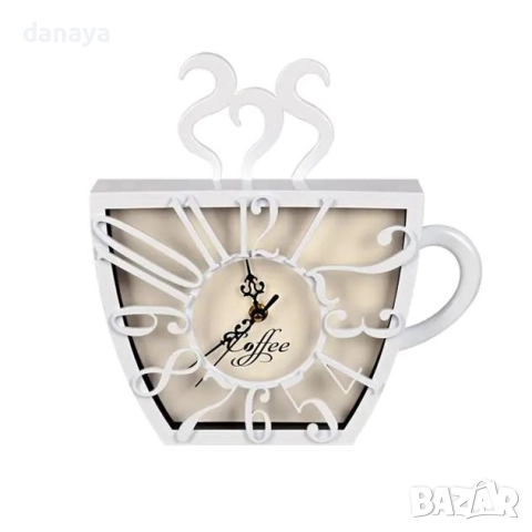 6120 Модерен кухненски стенен часовник Чашка кафе, снимка 6 - Стенни часовници - 51743602