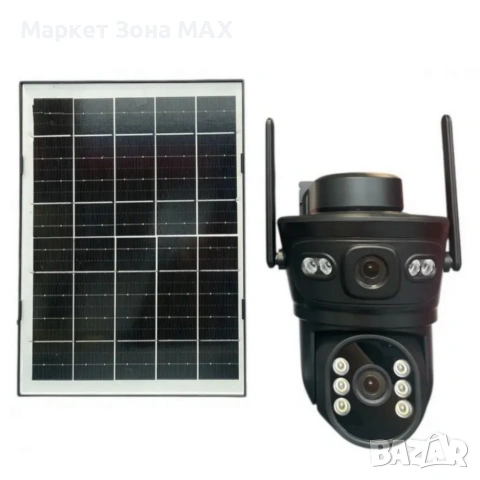 Соларна двойна камера LYLU 10 диода - ICsee за охрана, снимка 4 - IP камери - 53419302