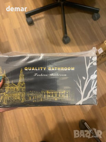  Държач за тоалетна хартия с рафт за телефон и кука, черен, снимка 8 - Други - 43183909