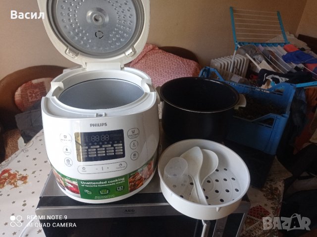 Многофункционален уред за готвене (мултикукър) PHILIPS HD4731/70, снимка 2 - Мултикукъри - 43020628