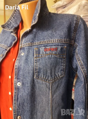 -20% Удължено дънково яке тип манто, снимка 2 - Якета - 39991201